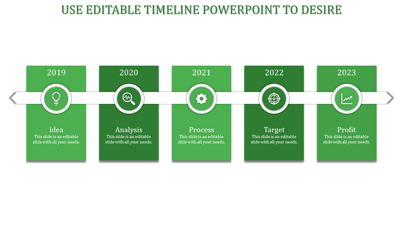 Our Predesigned Editable Timeline PowerPoint Slide Design